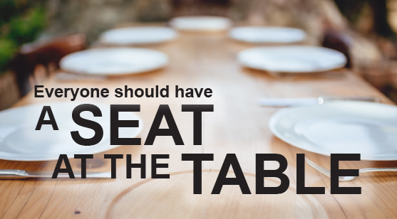 A seat at the table banner