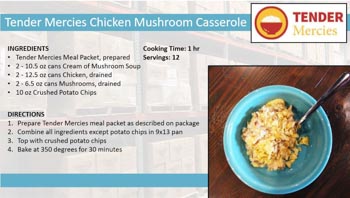 Tender Mercies Chicken Mushroom Casserole