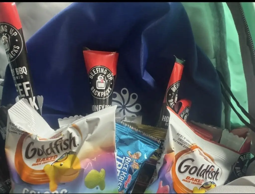 SKIP Program Pennsylvania Helps Students Start School - Backpack filled with food and supplies